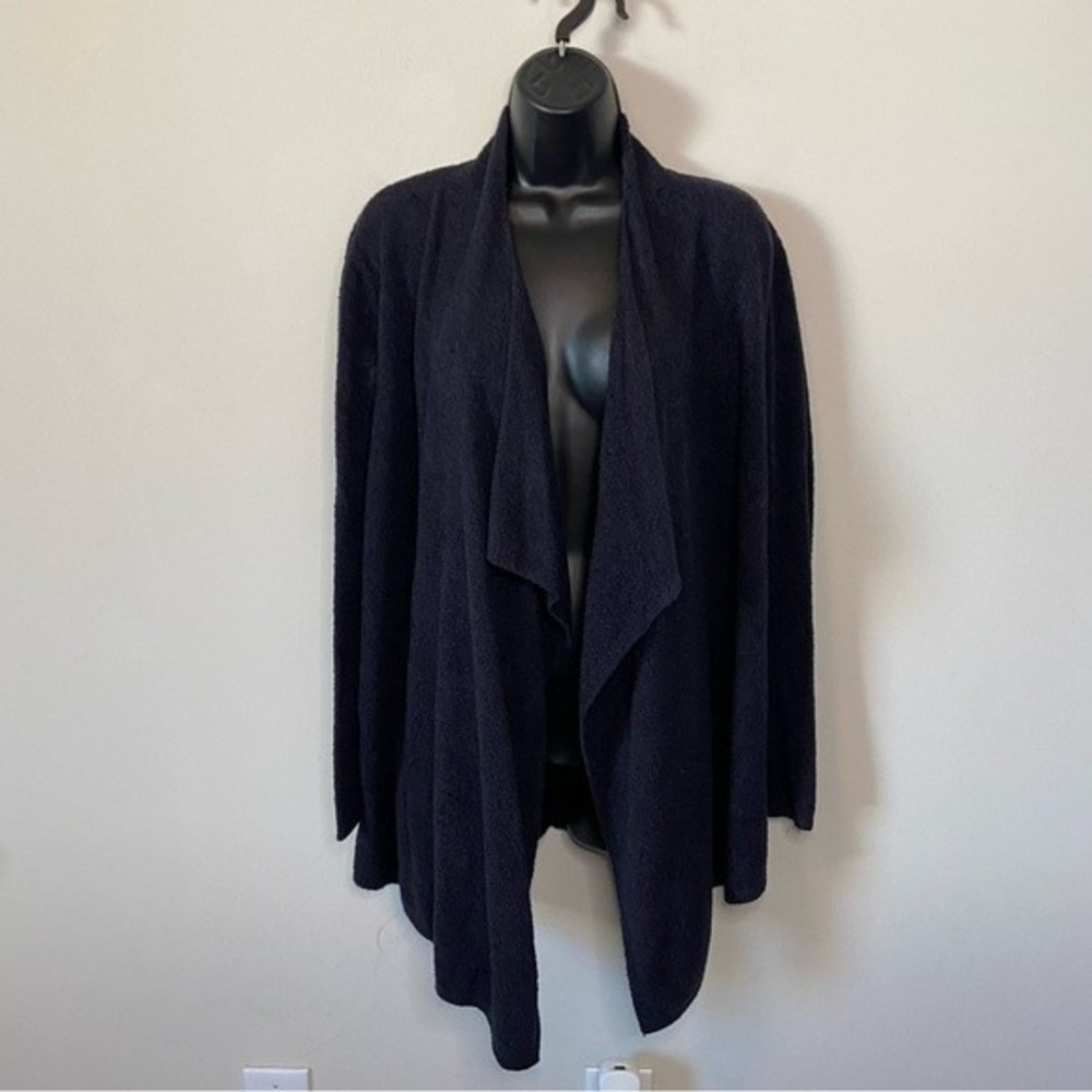 Barefoot Dreams CozyChic Lite Black Shawl Cardigan Sweater Size XXS/XS